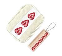 Kaeltsyn Accessorio in peluche per astuccio con, With strawberry rule | Organizer compatto con cerniera per materiale scolastico Nozioni base sulla bellezza
