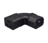 Kaeltsyn Adattatore da C14 a C19 ad alta corrente con design ad angolo sinistro, struttura in rame, adatto per server rack e PDU angolo sinistro collegamento uscita