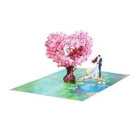 Kaeltsyn Biglietto d ' auguri a forma cuore Invito elegante per l ' anniversario con busta per feste Biglietto per
