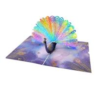 Kaeltsyn Biglietto d ' auguri compleanno 3D con ritaglio dimensionale | Design del display dimensionale, copertina color oro, spazio per auguri scritti, busta coordinata inclusa