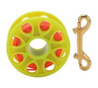 Kaeltsyn Bobina da immersione con clip a doppia estremità, bobina in plastica per immersioni in grotte e relitti, bobina per immersioni in apnea con controllo della linea compatta
