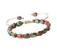 Kaeltsyn Braccialetto unisex con perline e comodo cordino in nylon, lunghezza regolabile, accessorio per l'uso quotidiano e l'energia spirituale, One Size, come descritto