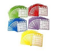 Kaeltsyn Carta spessa per bingo, con 5 colori vivaci, per avviare rapidamente le regole del gioco per bambini e adulti, viaggi, campeggio, riunioni sociali, cartoncino, carta da bingo