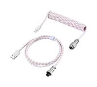Kaeltsyn Cavo a spirale da USB A a tipo C per tastiere Caratteristiche treccia AntiFray e spine sicure per il gioco ininterrotto cavo tastiera meccanica