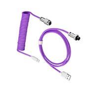 Kaeltsyn Cavo a spirale da USB A a tipo C per tastiere Caratteristiche treccia AntiFray e spine sicure per il gioco ininterrotto cavo tastiera meccanica