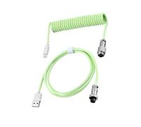 Kaeltsyn Cavo a spirale da USB A a tipo C per tastiere Caratteristiche treccia AntiFray e spine sicure per il gioco ininterrotto cavo tastiera meccanica