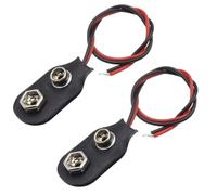 Kaeltsyn Cavo con Clip per Batteria da 9 V, Type I Without DC1 Plug | Set da 2 con cavi codificati a colori e cappuccio standard per attività servizio riparazione a bassa