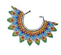 Kaeltsyn Collana di perline multifili esagerata multicolore accessorio di perline accessori gioielli dichiarazione accessori per le donne versatile collana da festa, One Size, come descritto, come