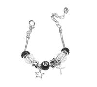 Kaeltsyn Collana lunghezza completamente regolabile Bracciale leggero con crocifisso a stella a cinque punte Bracciale leggero in lega zinco per l ' uso quotidiano amiche e adolescenti