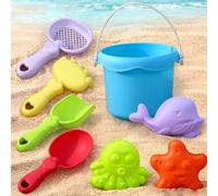 Kaeltsyn Collezione Creative Beach Play Strumenti per la Sabbia in ABS, tra Cui Secchio, Pala e Stampo, Bambole Sabbia per Bambini all ' Aperto