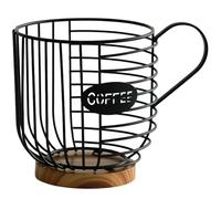 Kaeltsyn Contenitore per cialde di caffè in ferro battuto resistente con scomparti multipli organizer da cucina Design efficiente Porta cialde di caffè portatile