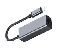 Kaeltsyn Convertitori Ethernet da USB 3.0 Tipo C a RJ45 con Guscio in Alluminio Adattatore Rete con Cavo Gigabit da 100 Mbps Plug And Play Collegamento Ethernet per Laptop