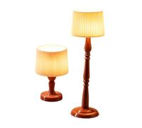 Kaeltsyn Coppia lampade Decorative per mensole | Luci da pavimento retrò per case in 1: 12 con contrasto e corto, accento LED caldo per espositive