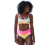 Kaeltsyn Costumi da bagno alla moda con volant Due pezzi Costumi da bagno con stampa albero di cocco Costume da bagno alto per donne ragazze Costume da bagno a due pezzi per le donne Costume da bagno