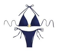 Kaeltsyn Costumi da bagno da donna push up due pezzi costume da bagno diviso costume da bagno femminile colore con stelle marine costumi da bagno costumi da bagno costumi da bagno due pezzi costume da