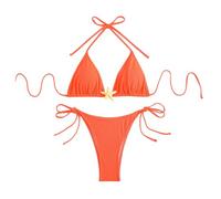 Kaeltsyn Costumi da bagno da donna push up due pezzi costume da bagno diviso costume da bagno femminile colore con stelle marine costumi da bagno costumi da bagno costumi da bagno due pezzi costume da