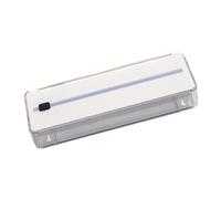 Kaeltsyn Dispenser Foglio Alluminio con Contenitore Coperto e | Scatola portaoggetti coperta, alloggiamento traslucido per controlli rotoli, taglierina scorrevole per rotoli
