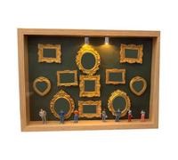 Kaeltsyn Diys Minis Musei Silhouetted Box Shadows Box Frame Personalizza Personalizza Fai da te Photo Memory Display Case