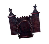 Kaeltsyn Elegante applique con castelli dipinti a mano con vassoio sospeso per un posizionamento sicuro sul vassoio decorativo da parete Country