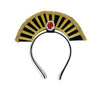Kaeltsyn Elegante fascia per capelli con corone rifinite in oro con strass, per donne e adolescenti, cosplay, feste, raduni e travestimenti Cleopatra