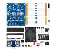 Kaeltsyn Elettronico telemetro ultrasuoni Display Digitale a LED Trasmissione vocale Microcontrollore Telemetro Rilevamento Ostacoli Set Saldatura educativo