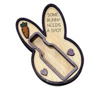 Kaeltsyn Espositore creativo per bottiglie in legno a tema pasquale Espositori per bevande celebrative, perfetti per regali e decorazioni per organizzatori club domestici