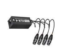 Kaeltsyn Estensore acustico XLR a 4 canali, corpo in metallo, adattatore di schermatura perfetta per adattatore live