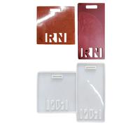 Kaeltsyn Etichetta robusta del nome del silicone per i distintivi del pass del lavoro dello studente che fabbricano nel colore bianco