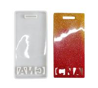 Kaeltsyn Etichetta robusta del nome del silicone per i distintivi del pass del lavoro dello studente che fabbricano nel colore bianco