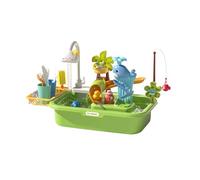 Kaeltsyn Giocattolo per lavello per Bambini con Funzione Acqua funzionante e Set da Pesca per la circolazione ' Acqua