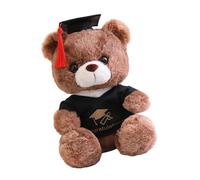 Kaeltsyn Grazioso orsetto di peluche con berretto da dottore, morbido peluche da abbracciare per la laurea 2026, come regalo
