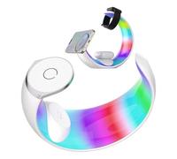 Kaeltsyn Lampada con Lune Colorate 4 in 1 con Ricarica Magnetica per Orologio Telefono e Auricolari modalità Illuminazione Multiple per Ufficio Domestico Supporto per Pad Ricarica Mobile