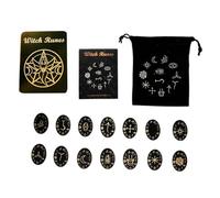 Kaeltsyn Legno Divinazioni Gioco Puntelli Gioco Da Tavolo Famiglia Nordic Cut Pietre con Borsa Streghe Pietre Set