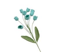 Kaeltsyn Lungo tempo all'uncinetto gigli della valle composizione floreale 55 cm di lunghezza decorazione per interni fiori di lana decorazioni per la casa fiori