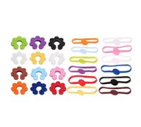 Kaeltsyn Marcatori di vetro in silicone Accessori per bevande Texture in silicone perfetto per l'identificazione delle bevande alle funzioni sociali Marcatori di vetro facili da pulire