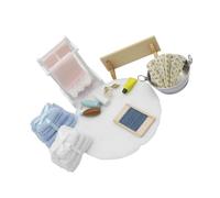 Kaeltsyn Mobili Modello per Set Scene da Bagno in Miniatura per casa delle Bambole 1/12 con Dettagli realistici per progetti Modelli Artigianali Paesaggio Accessori in Miniatura per Collezionisti