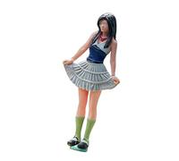 Kaeltsyn Modello di ragazza in miniatura in resina con vestito colorato perfetto per case delle bambole accessori minuscola gonna anime ragazza statuetta in resina