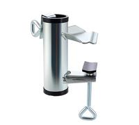 Kaeltsyn Portaombrelli da esterno in metallo resistente morsetti supporto clip panchine Deck Stand per balcone spiaggia recinzioni Courtya Beach Stand