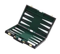 Kaeltsyn Rolls Up PU Leather Backgammon Game Mat Board e Scacchi Set per All'aperto Viaggi Campeggio Famiglia Partite Roll Up Set
