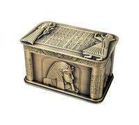 Kaeltsyn Scatola portagioie a tema egiziano con intagli intricati e sfingi vintage a forma di sfinge