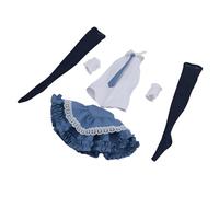 Kaeltsyn Set Abiti da Scuola alla per Bambole 1/6, Include Top con Spalle Scoperte e Gonna a Pieghe Abito da Bambola alla Clear Desire