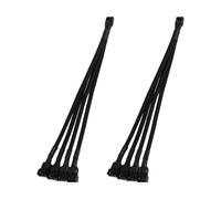 Kaeltsyn Set Cavi prolunga per ventole per Computer PWM da 2 a 4 Pin, Lunghezza 26 cm, per Migliorare i Flussi d ' e la riduzione del Rumore, Doppi Cavi prolunga per ventole PWM