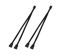 Kaeltsyn Set Cavi prolunga per ventole per Computer PWM da 2 a 4 Pin, Lunghezza 26 cm, per Migliorare i Flussi d ' e la riduzione del Rumore, Doppi Cavi prolunga per ventole PWM