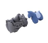 Kaeltsyn Set Cuscini per Collo da Viaggio Portatili con Supporto ergonomico per voli in Auto e uffici Design a gonfiaggio rapido Cuscino per Collo Sottile e Facile da Pulire