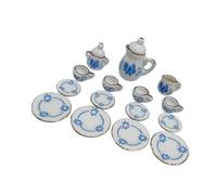 Kaeltsyn Set da tè da Esposizione in Ceramica, Royal Blue | Decorazione della sala da tè per scaffali e scene domestiche da collezione