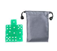 Kaeltsyn Set di 10 dadi da 19 mm con puntini bianchi, acrilico a 6 lati, angolo quadrato traslucido a sei lati