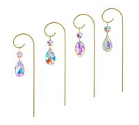 Kaeltsyn Set di 4 ornamenti scintillanti da appendere per la casa e il giardino che migliorano la riflessione della luce con cristallo trasparente riflettente decorazioni per piante