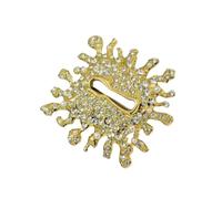 Kaeltsyn Set di spille da 47 g e collana lunga abbinata con design geometrico a buco della serratura, gioielli per feste, regalo per cena, appuntamento notturno, brooch, come descritto, come descritto