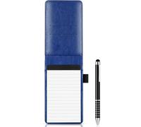 Kaeltsyn Set di supporti portatili per libri e quaderni tascabili con penna, copertina nera, per lavoro con fogli di scrittura fluidi, blocco note, blocco note, blocco note sicuro