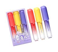 Kaeltsyn Set evidenziatori glitterati, Yufang | 3 penne, strumenti per contrassegnare note Macaron per l ' inserimento nel diario, la revisione degli studi,